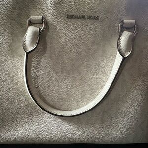 Michael Kors Cream Leather Tote with Double Handles